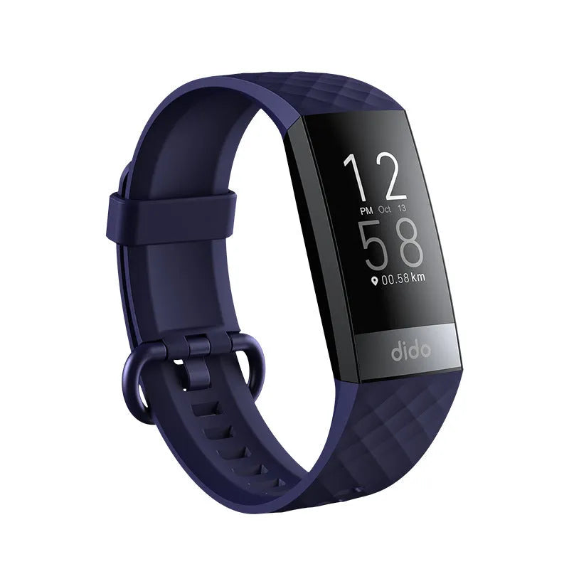 Y6 Black smart health bracelet on wrist showing blood pressure and ECG monitoring on its 1.1-inch screen.