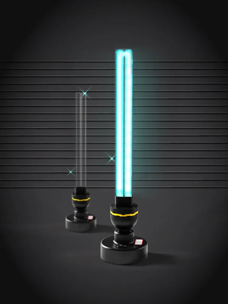 Household UV disinfection lamp with E27 base and ozone option for room sterilisation