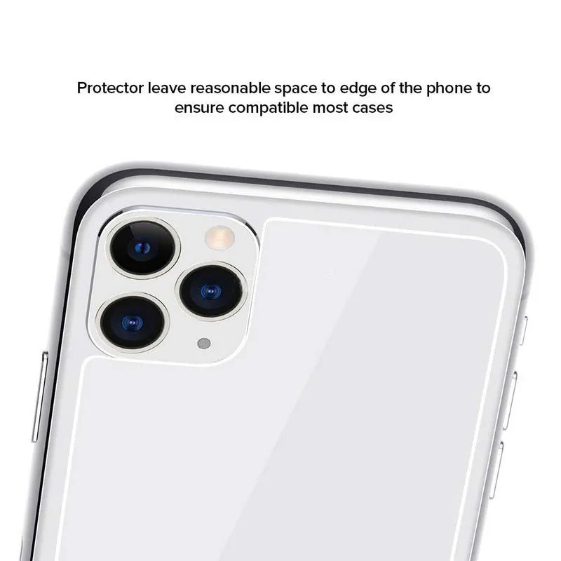 White tempered glass screen protector with 0.26mm arc edge for iPhone 11, XR, XS models