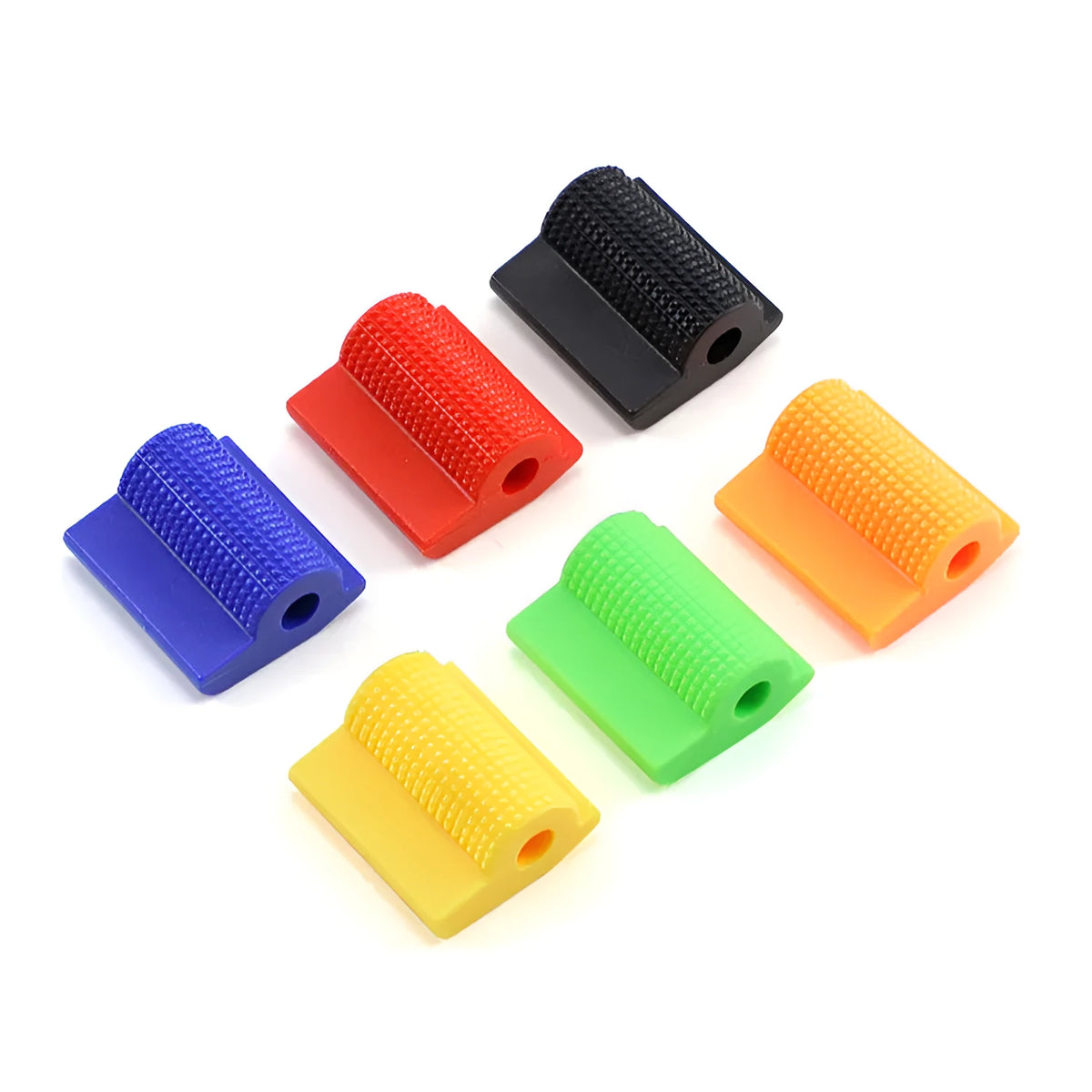 Motorcycle gearshift sleeve in rubber, fits 18mm round gear rod head, available in six colours