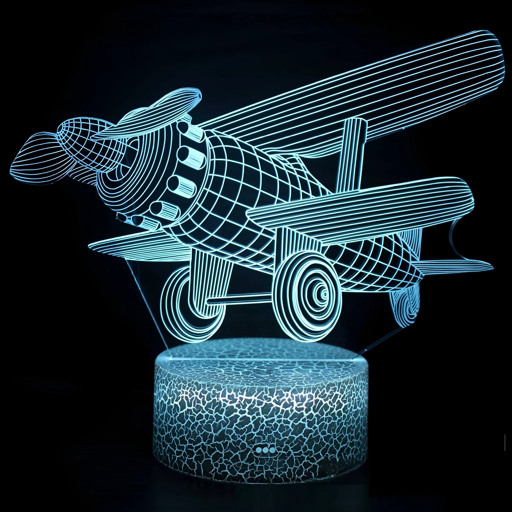 Fighter Series colorful 3D small night lamp with USB power and remote control, cartoon style for bedroom