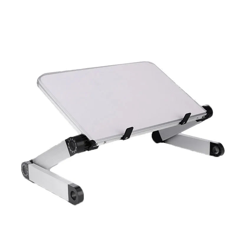 Foldable laptop stand in aluminium alloy and MDF, black and white option, with adjustable angle