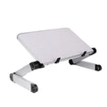 Foldable laptop stand in aluminium alloy and MDF, black and white option, with adjustable angle