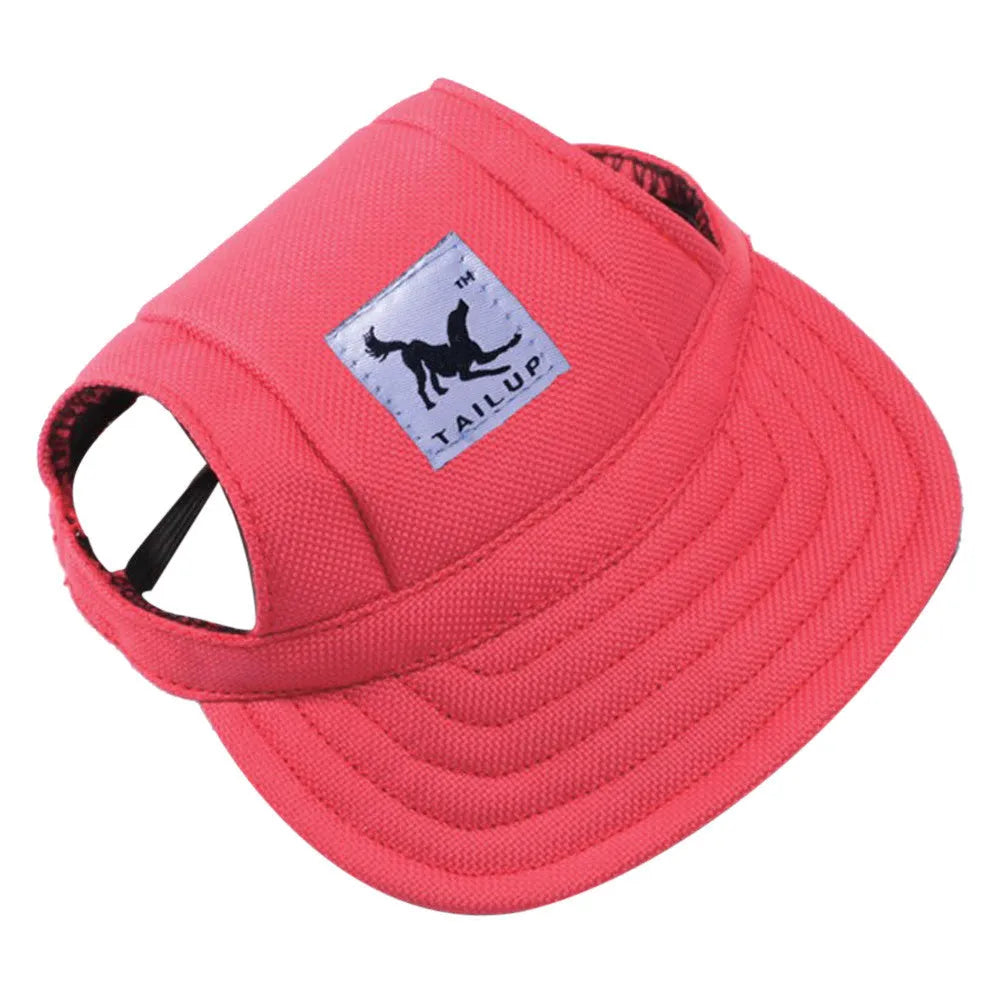 Oxford cotton dog sun hat in baseball cap style for small medium pets outdoor tourist use