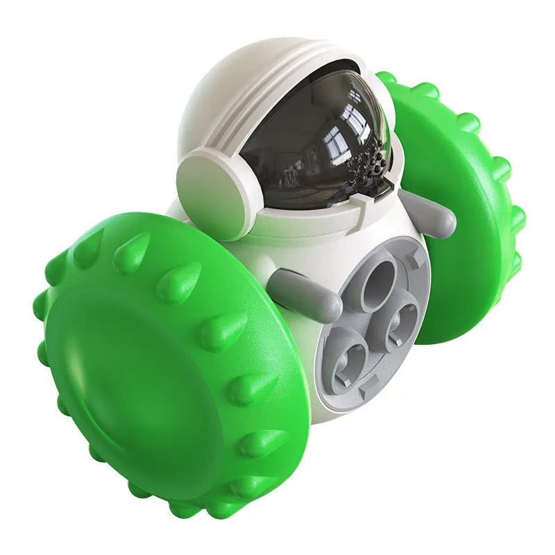 Interactive dog treat leaking toy puzzle tumbler for small medium large dogs in black blue green yellow white