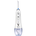 Portable electric tooth pulse water flosser with 300ml tank and three pressure modes in avocado green