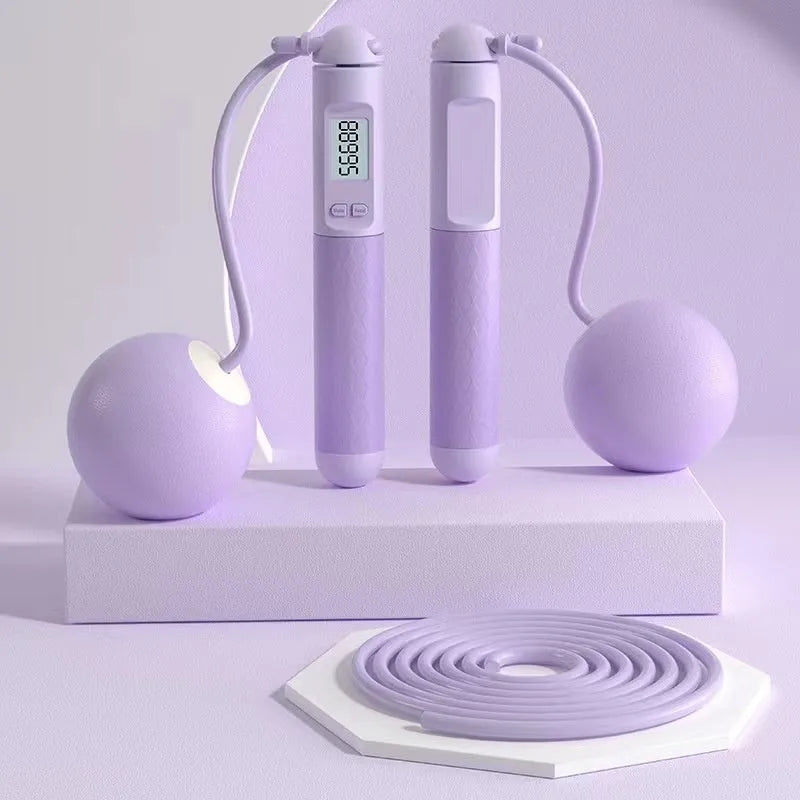 ABS plastic skipping rope with bearings in various colour and style options for fitness training.