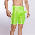 Men's plus size shiny nylon sports shorts in various colours