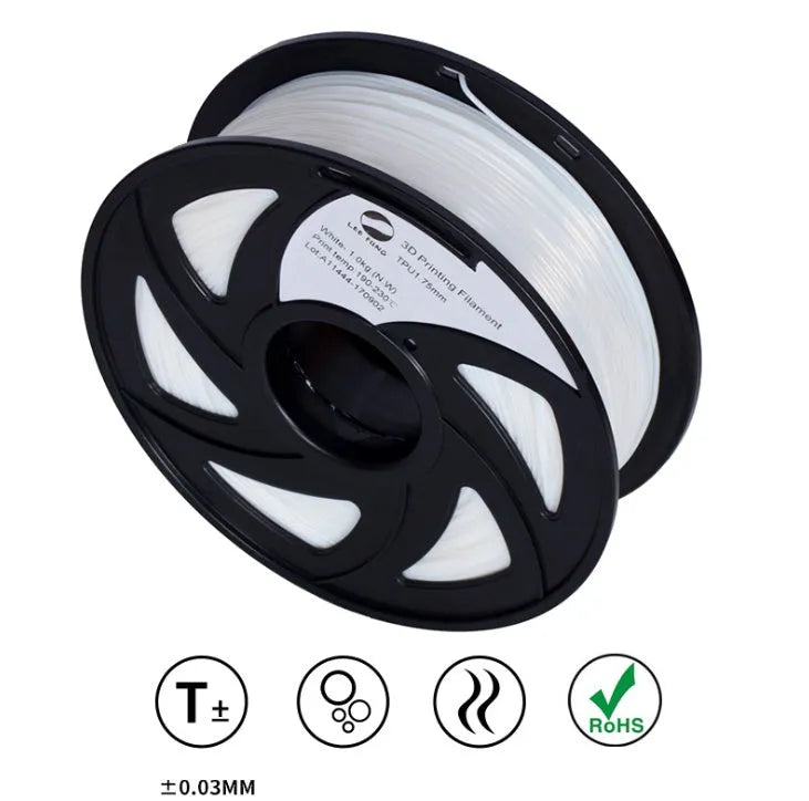 TPU flexible filament spool for 3D printing pen black white colour option