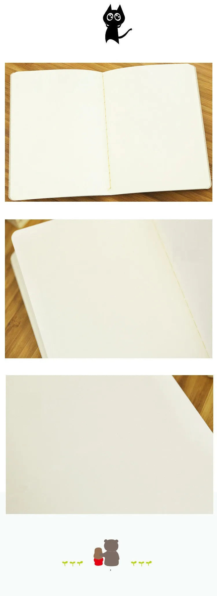 Retro graffiti book with solid colour cover in four options: black, white, cowhide colour and grey