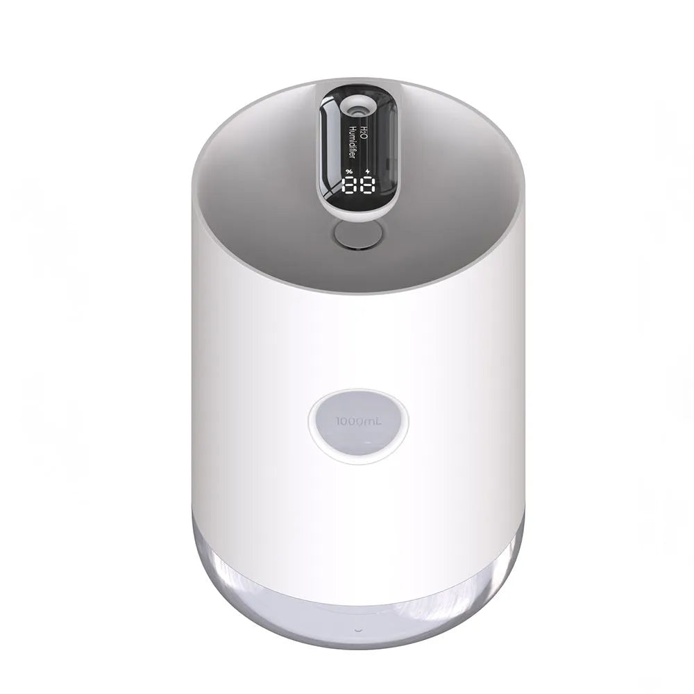 Wireless USB humidifier for rooms under 10 square metres, 1.0-2.5 litre tank, blue pink or white