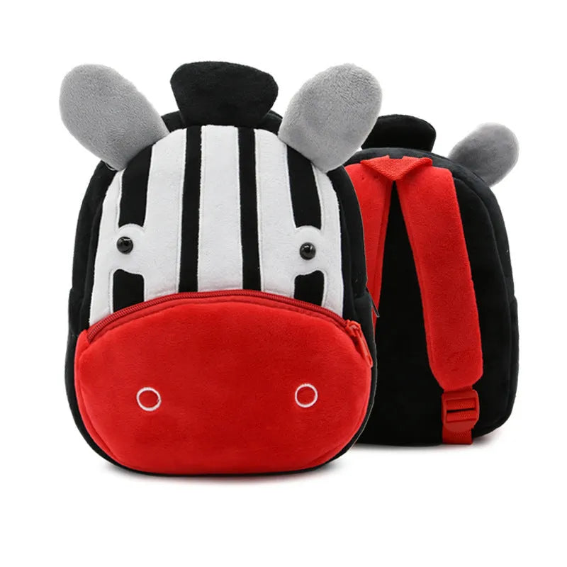 Plush children's backpack in animal design with dimensions 26x24x10cm