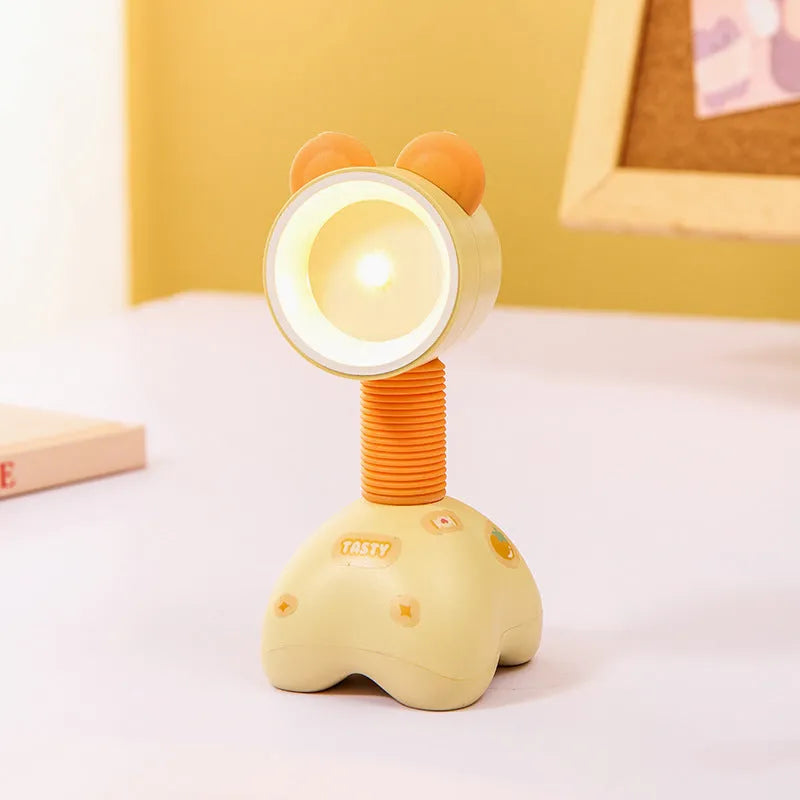 Cartoon character DIY small night lamp with magnetic base on a desktop