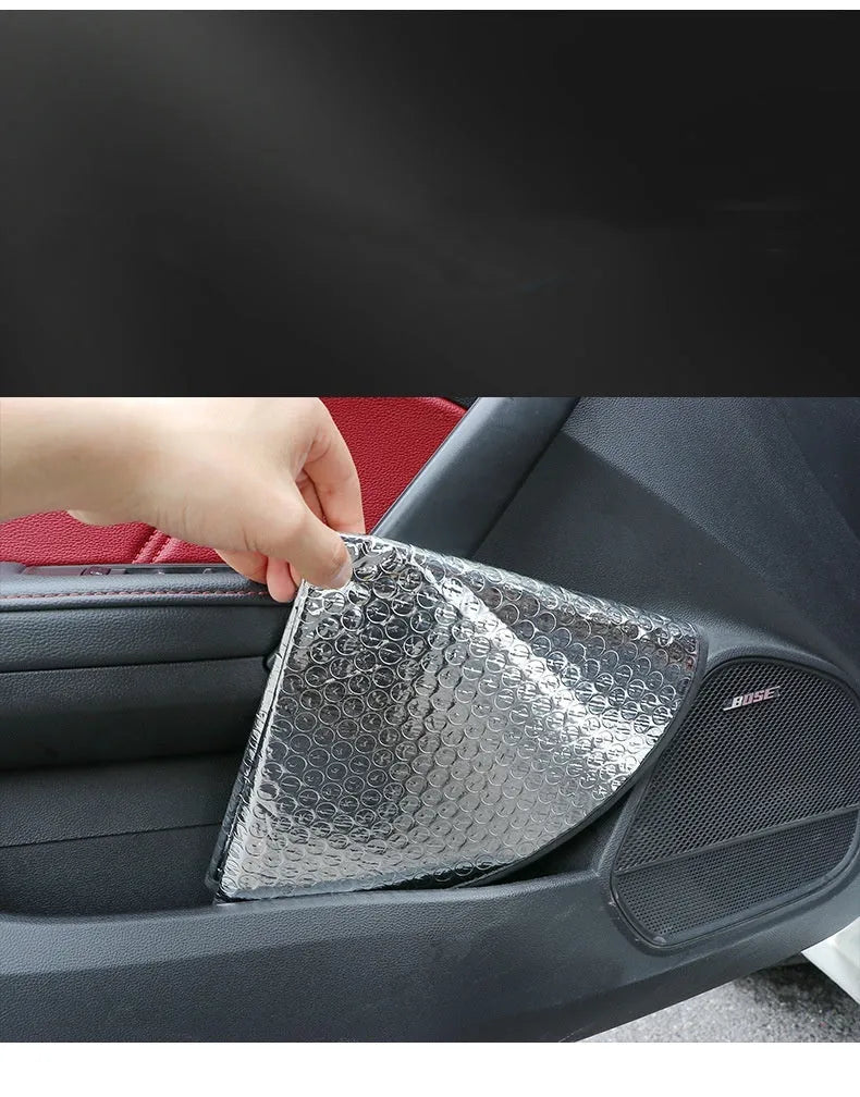 Aluminium foil car steering wheel sunshade cover with brand LOGO pattern, universal fit for general vehicle models