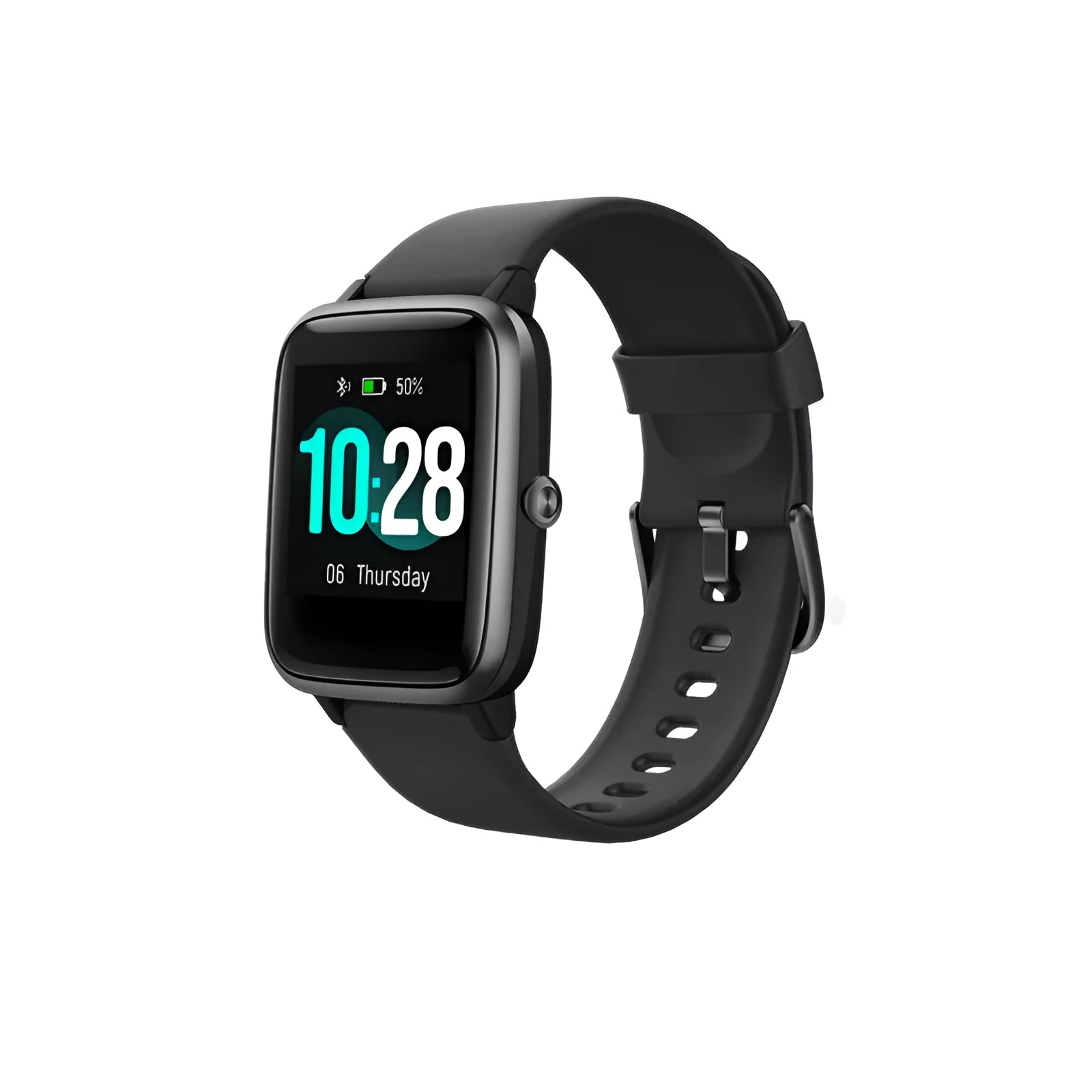 Smart multi-function bracelet in black with heart rate and sleep monitor, IP68 waterproof