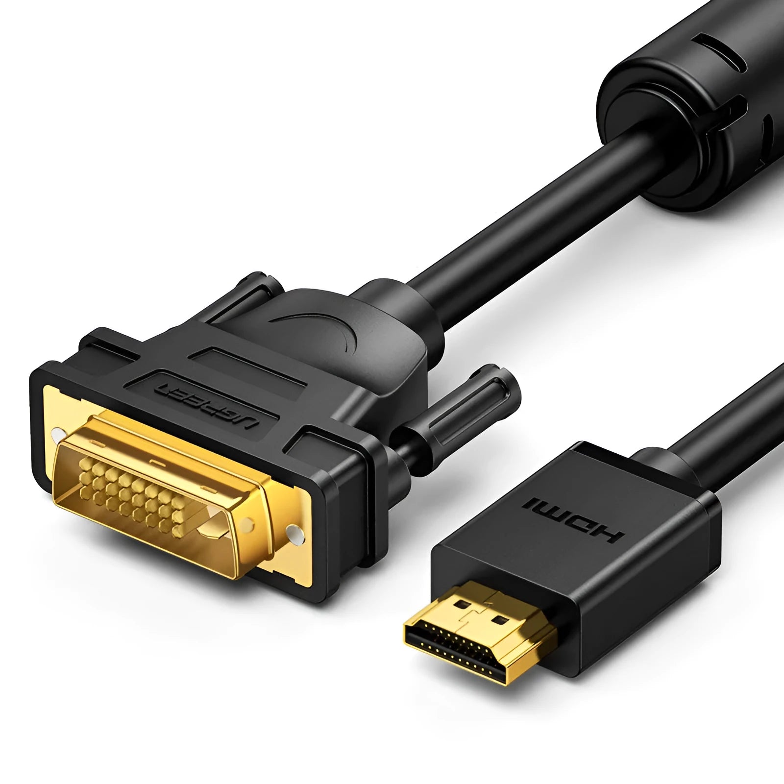 HDMI adapter cable for laptop to external display connection, showing cable length options.