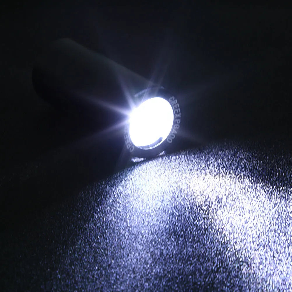Black USB rechargeable bicycle front light with 350 lumens brightness for mountain bikes