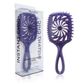 Whirlwind hollow hairdressing comb in dark purple, over 20cm long, ABS TPEE material