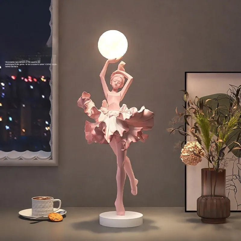 Minimalist USB resin night light ornament in Black Gold, Light Blue, Pink, or White.