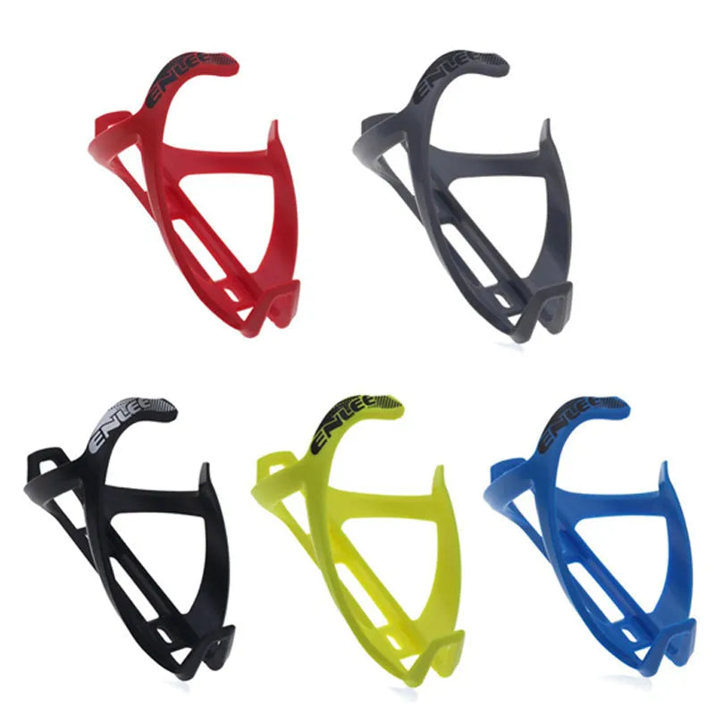 TPR plastic bicycle water bottle cage in fluorescent yellow with PVC reinforcement
