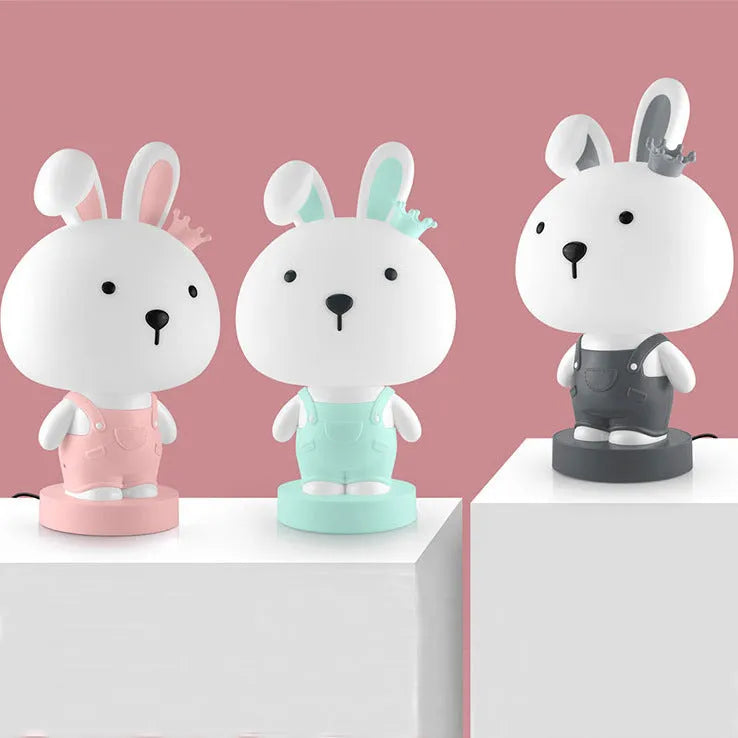Cartoon animal table lamp with LED light source in Bear, Cattle, Rabbit, or Tiger design