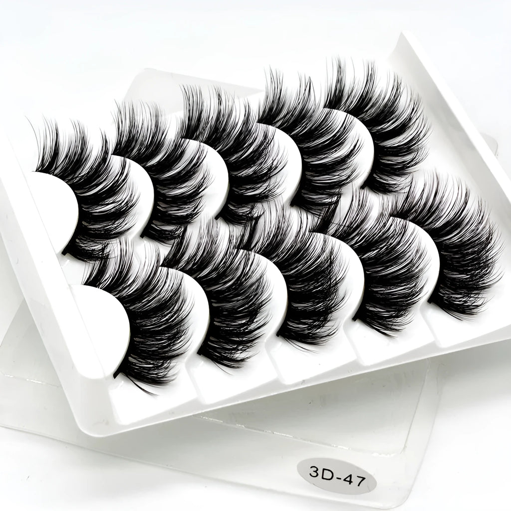 Handmade chemical fibre false eyelashes thick style plastic cotton stalk high-grade fibre mixed specs