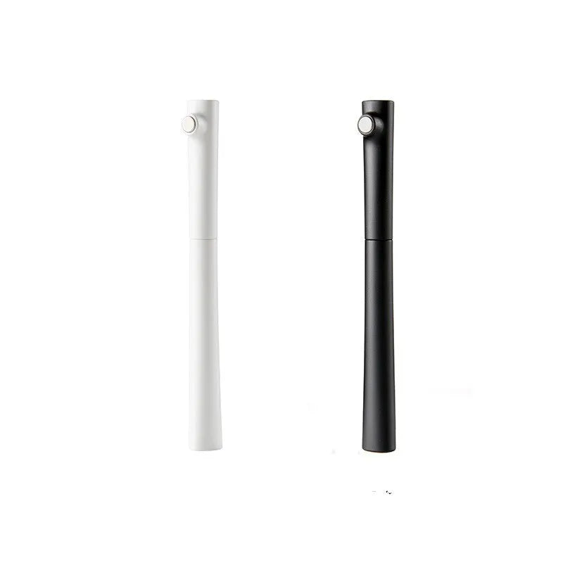 Red Dot Award fountain pen with 0.7mm stainless steel nib in black or white resin holder.