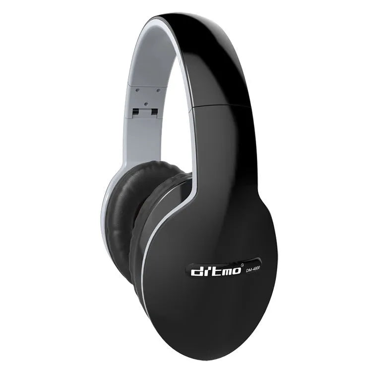 Gaming wired headphones headset with 40mm driver and imitation protein ear muffs in black