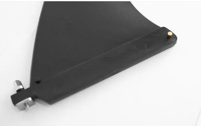 Heytur SUP paddle with large removable plastic fish fins and water dispenser feature.