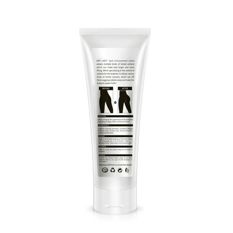 Buttock enhancement cream 100g with plant extracts for lifting and cellulite control