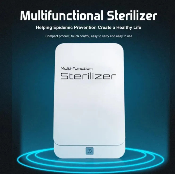 Blue ultraviolet phone steriliser box with touch switch and open lid