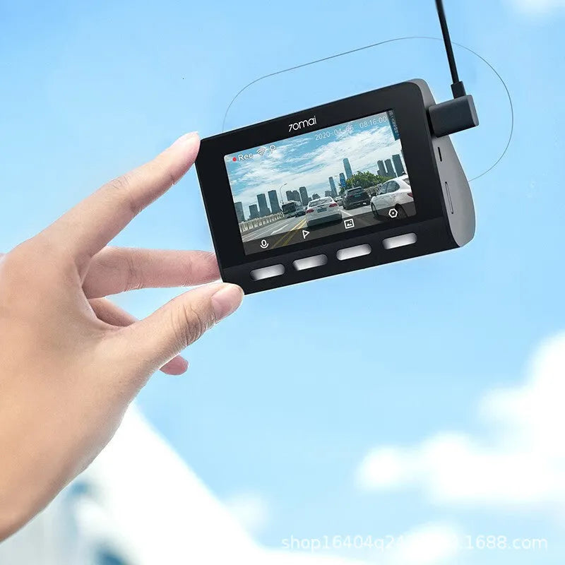 Black 4K intelligent tachograph dash cam, 36.3 x 59.8 x 88.8 mm, 140 degree angle, front windshield mount