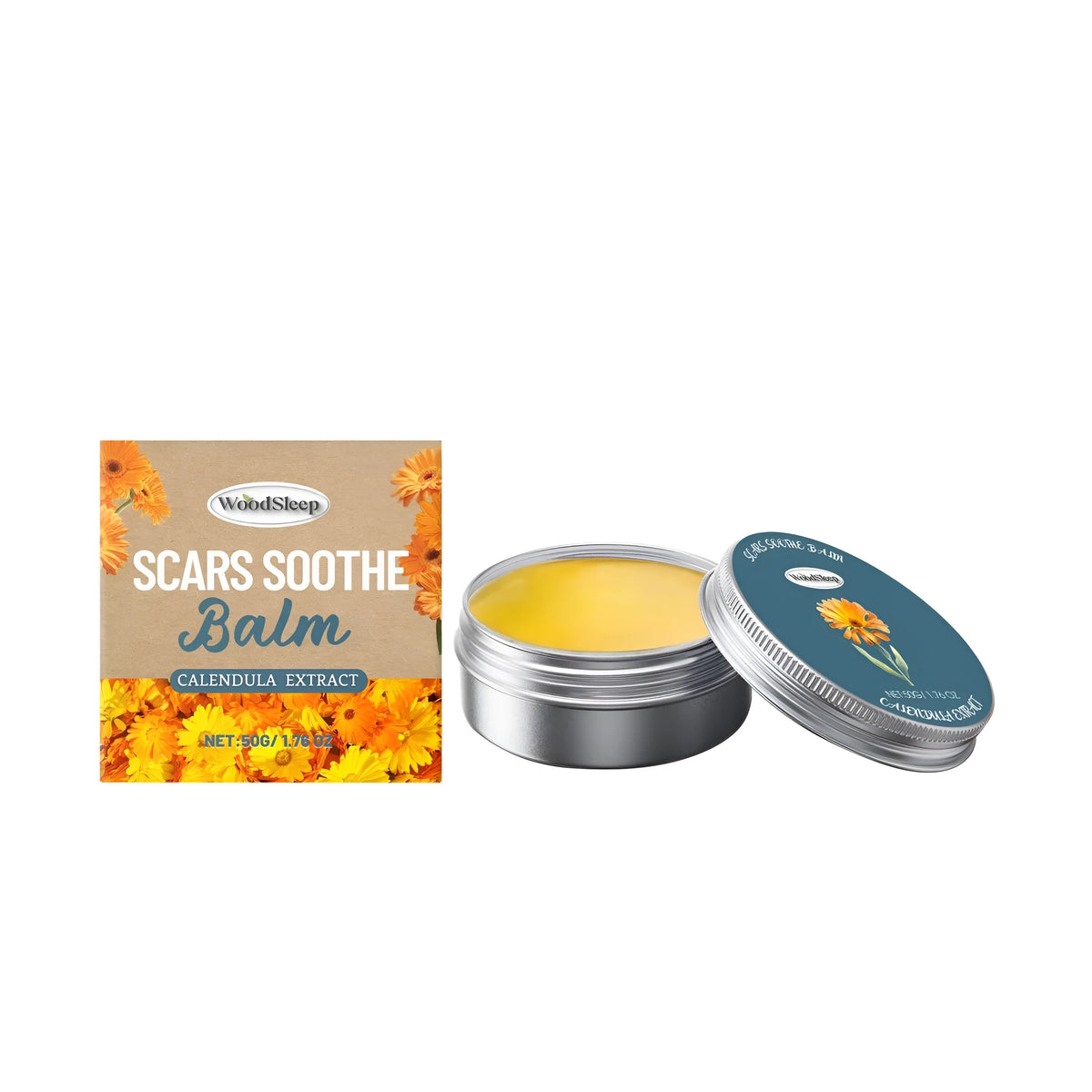Calendula Acne Muscle Soothing Cream 50g with squalane, coconut oil, vitamin E, calendula and sea buckthorn oils
