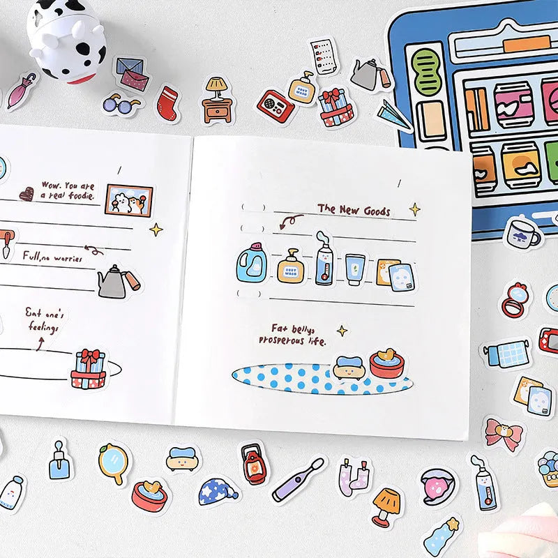 Little Life Home Series sticker pack with 100 hand-painted cartoon hand tent sheets in OPP bag