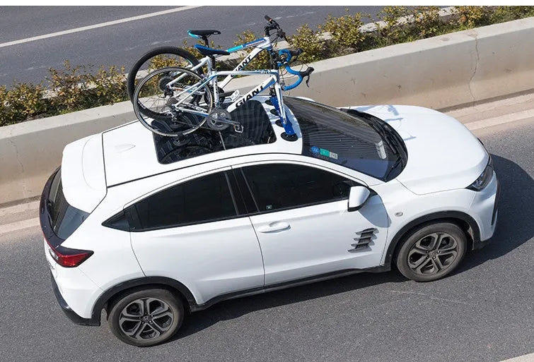 Bicycle vacuum suction cup roof rack in aluminium alloy and rubber, red or black, single car plate, 2.1kg