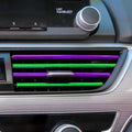 20cm PVC automobile air outlet decorative strip set of 10 pieces in assorted colours for tuyere trim styling