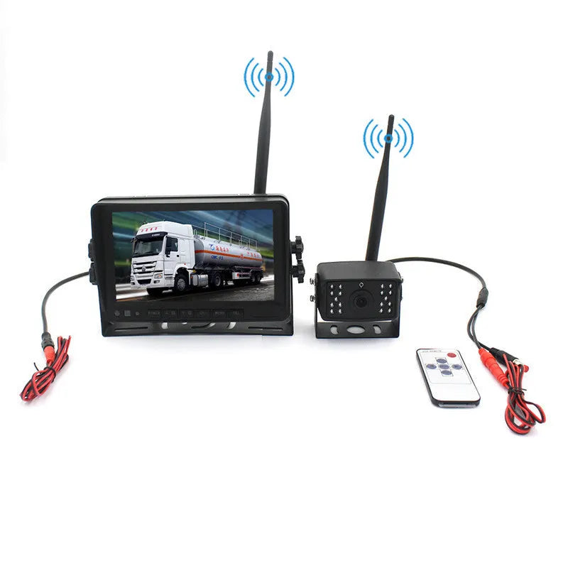 2.4G wireless reversing assist system with aluminium alloy body and 4.3 to 9 inch screen options