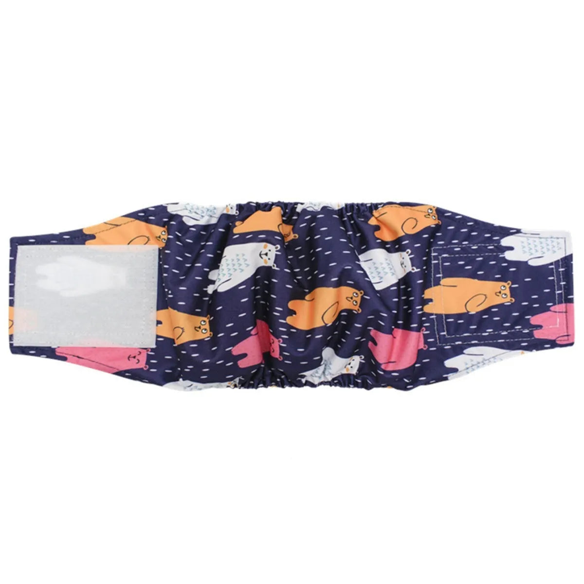 Male dog diaper in polyester British style, available in multiple colours and sizes S to XL, for sterilisation recovery and incontinence