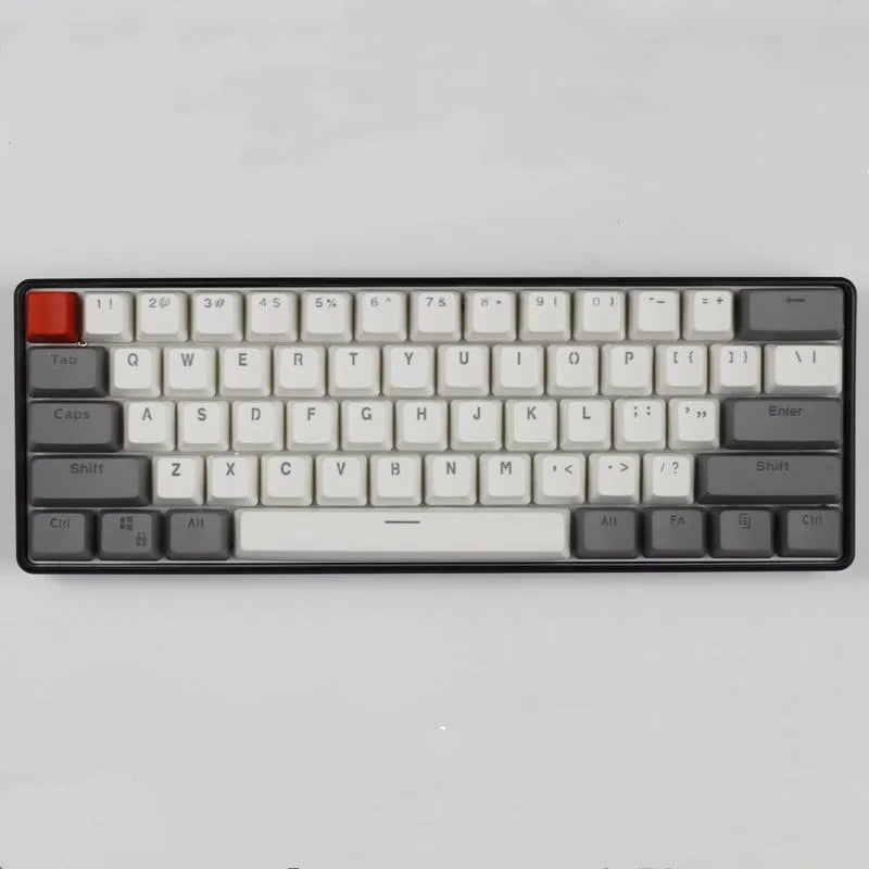 PBT transparent keycap set with two-shot injection legends, OEM height profile, matte finish for mechanical keyboard