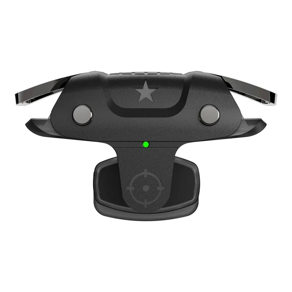 Black F5 wireless Bluetooth game controller for mobile phones showing compact size and joystick.