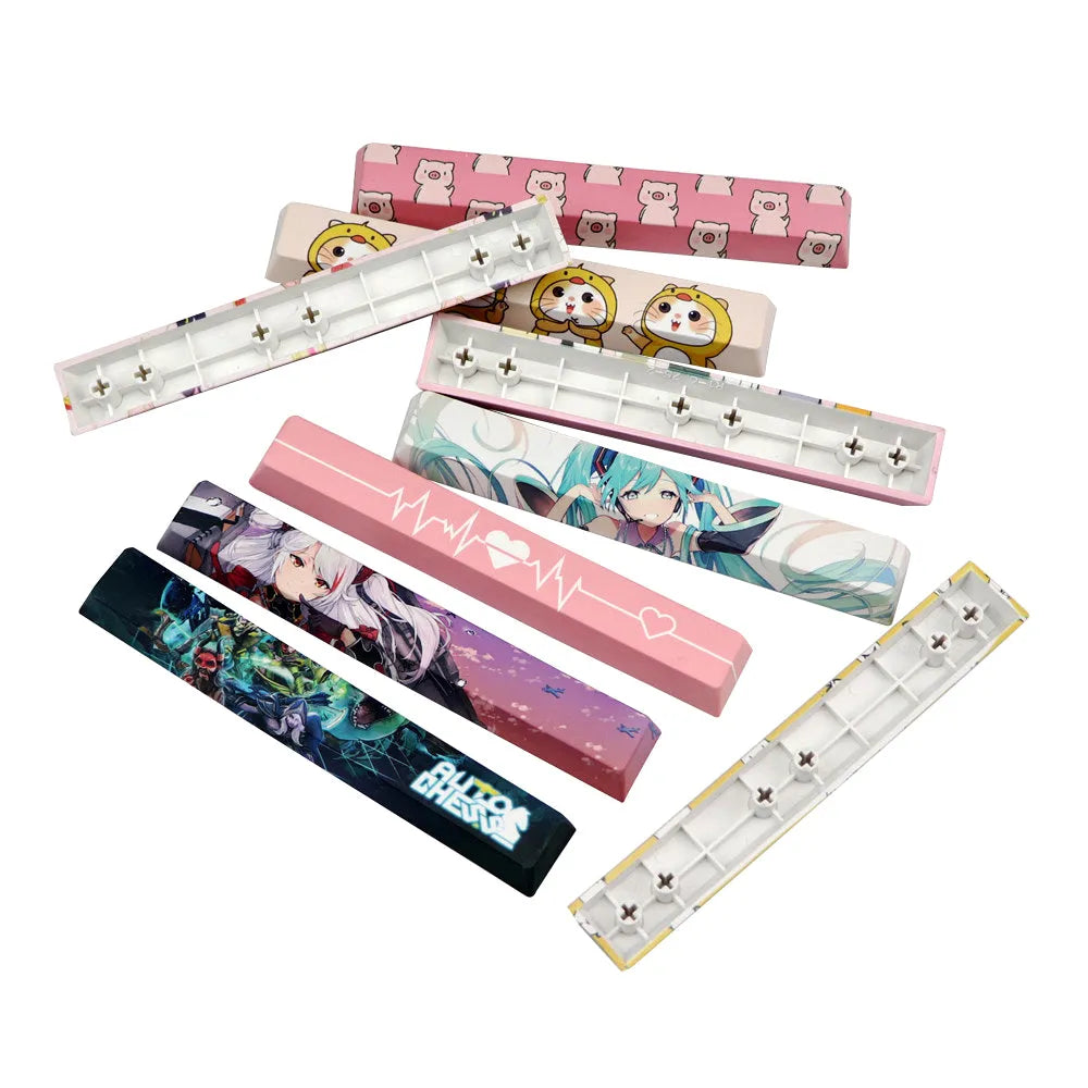 6.25U PBT space keycap with five-sided sublimation in original height, shown in a KIT colour style for mechanical keyboards