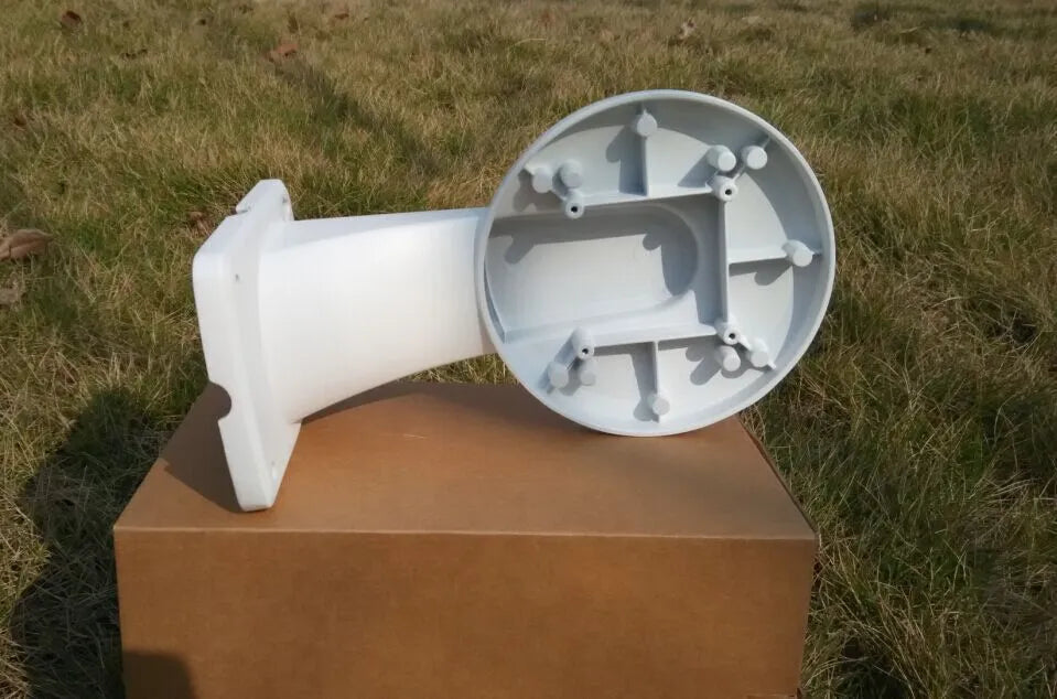 White dome camera wall mount bracket made of aluminium alloy and ABS