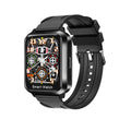 Bluetooth smart bracelet with split screen display on black silicone wristband showing password lock screen
