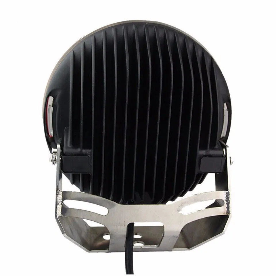 Black alloy die-cast LED fog light inspection spotlight with 30-degree beam and Cree chips
