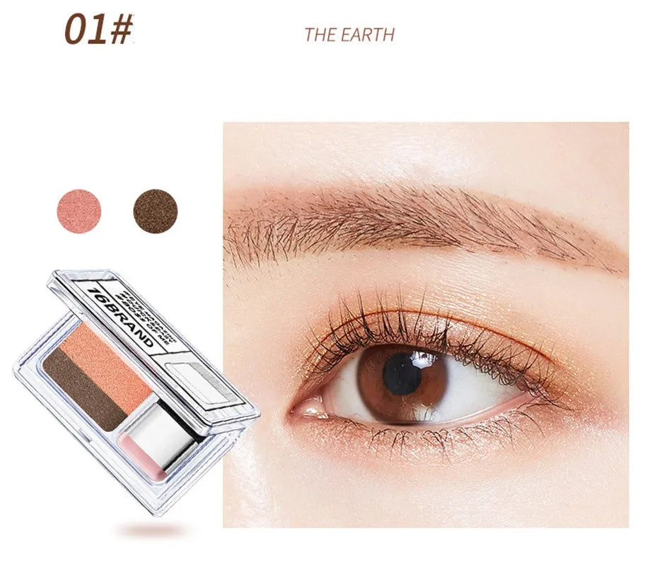 LAIKOU Double Color Eye Shadow Makeup Palette with shimmer and matte finishes