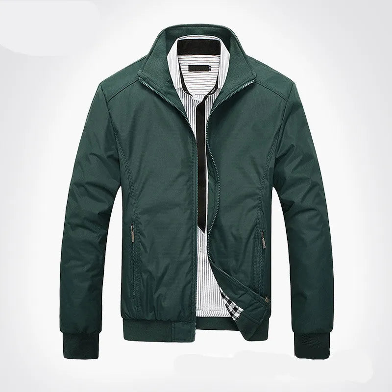 Men's bomber jacket overcoat in chemical fibre blend, available in multiple colours with Asian sizing M to 6XL