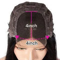 Human hair lace front wig with 4x4 lace headgear in star fashion style showing natural hairline