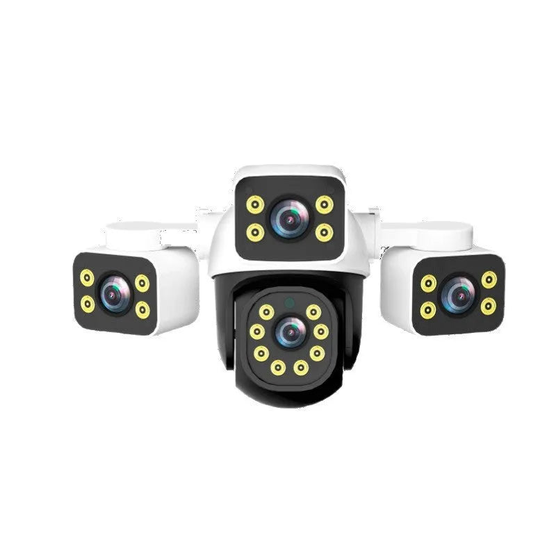 Outdoor Three-lens Surveillance Camera Wireless Wifi 6MP Security Camera Plastic Body AC110-220V for Home Monitoring British Standard Available