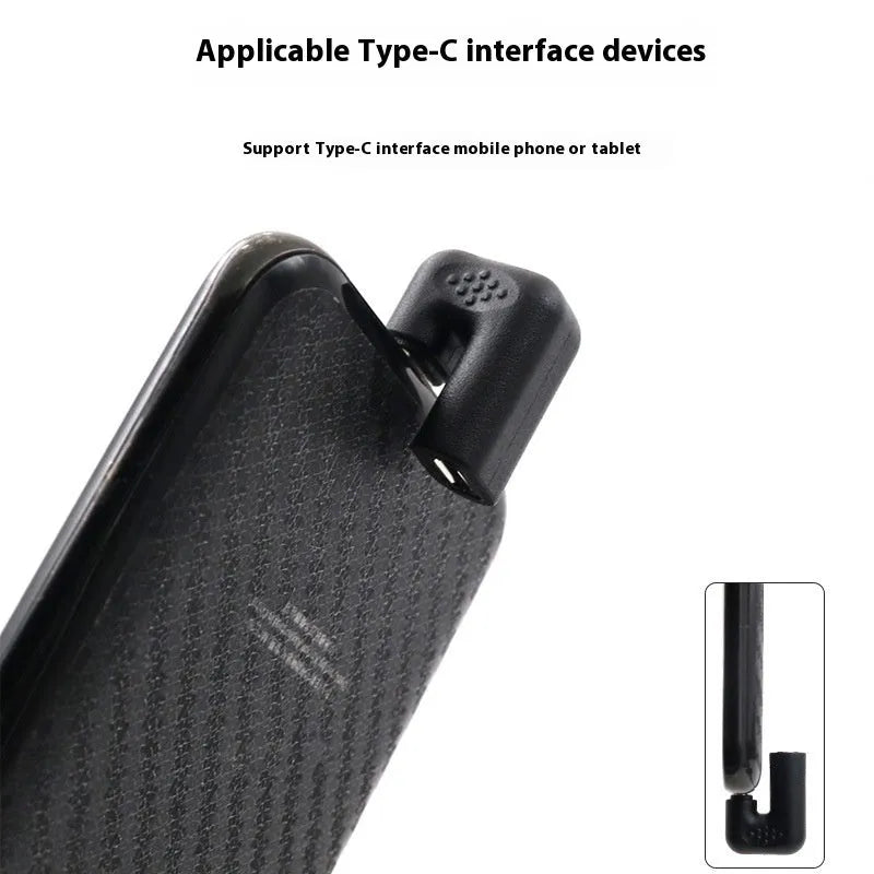 USB-C male to female right-angle adapter extension cable for mobile devices