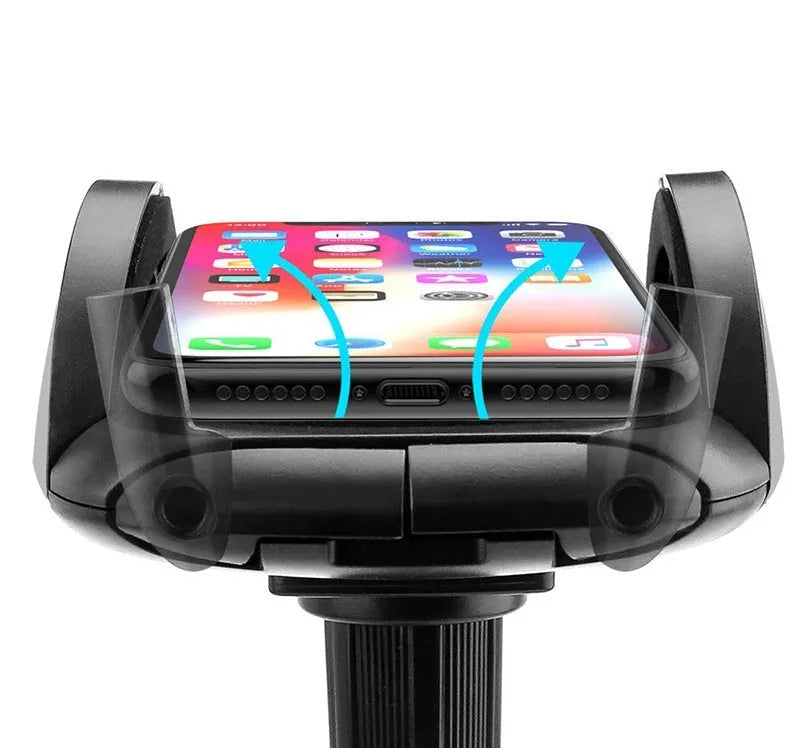 Black car cup holder mobile phone holder with ABS and aluminium construction